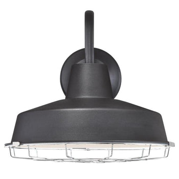 Academy Dimmable LED Wall Fixture, Textured Black Finish