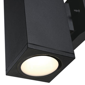 Nottawa Dimmable LED Up and Down Light Wall Fixture, Black Finish