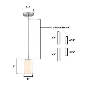 Shamus Brushed Nickel Indoor Mini Pendant