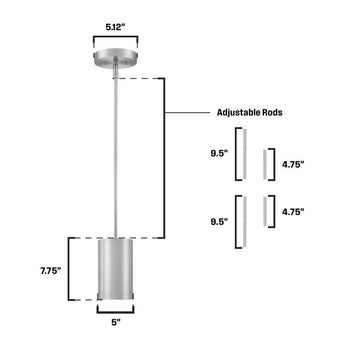 Phelps Brushed Nickel Indoor Mini Pendant