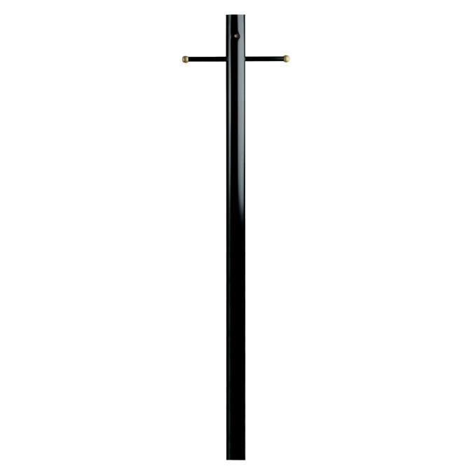 Fixture Post with Ground Convenience Outlet and Dusk to Dawn Sensor, B ...