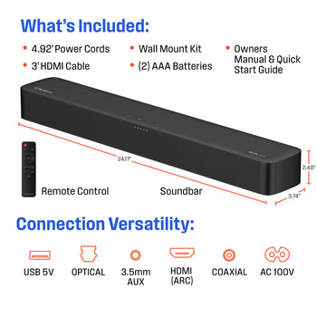 2.0 Channel Mini Soundbar