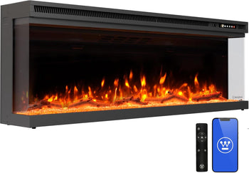 50 Inch 3 Sided Electric Fireplace Heater