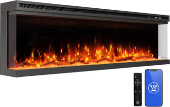 60 Inch 3 Sided Electric Fireplace Heater