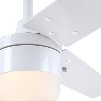 Talia 48-Inch Indoor Ceiling Fan with LED Light Fixture, Matte White