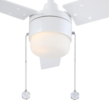 Talia 48-Inch Indoor Ceiling Fan with LED Light Fixture, Matte White