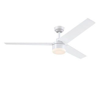 Talia 56-Inch Indoor Ceiling Fan with Dimmable LED Light Fixture, Matte White