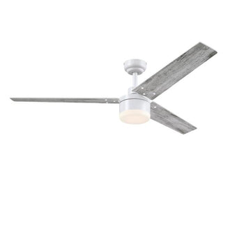 Talia 56-Inch Indoor Ceiling Fan with Dimmable LED Light Fixture, Matte White
