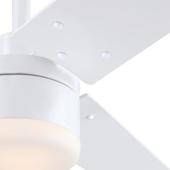 Talia 56-Inch Indoor Ceiling Fan with Dimmable LED Light Fixture, Matte White