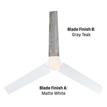 Talia 56-Inch Indoor Ceiling Fan with Dimmable LED Light Fixture, Matte White