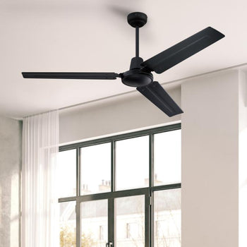 Jax Industrial-Style 56-Inch Indoor Ceiling Fan, Matte Black