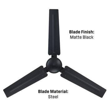 Jax Industrial-Style 56-Inch Indoor Ceiling Fan, Matte Black