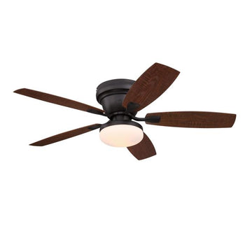 Contempra 52-Inch Indoor/Outdoor Ceiling Fan with LED Light Fixture, Black-Bronze