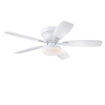 Contempra 52-Inch Indoor/Outdoor Ceiling Fan with LED Light Fixture, Matte White