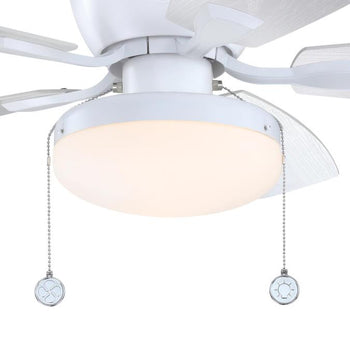 Contempra 52-Inch Indoor/Outdoor Ceiling Fan with LED Light Fixture, Matte White