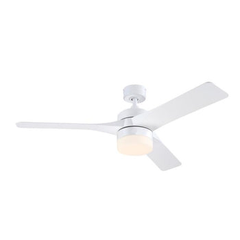 Alta Vista 52-Inch Indoor/Outdoor Ceiling Fan with Dimmable LED Light, Matte White