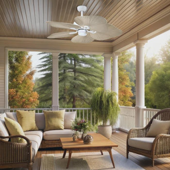 Oasis 44-Inch Indoor/Outdoor Ceiling Fan, Matte White