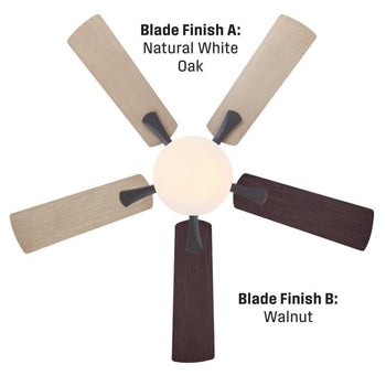 Nevada 42-Inch Indoor/Outdoor Ceiling Fan with Dimmable LED Light Fixture, Iron Finish