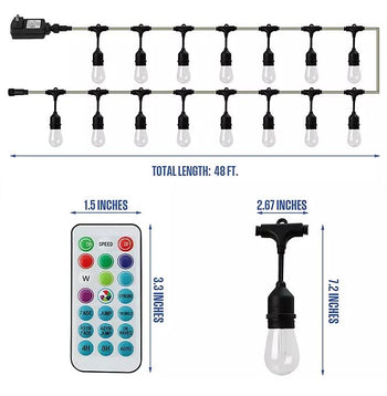 Color Change LED String Light Set with Remote Control