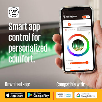 50 Inch 3 Sided Electric Fireplace Heater