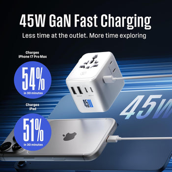 WGo 45W PD Universal Travel Adapter