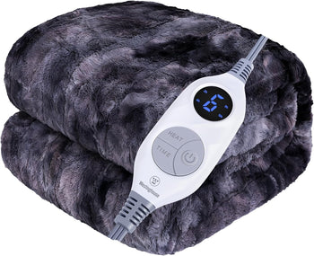 Electric Heated Faux Fur Blanket 50