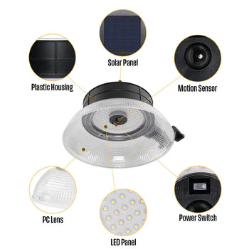 4000-Lumen Solar LED Barn Light with Motion Sensor