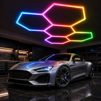 Color-Changing LED Hex Light Kit with Remote Control