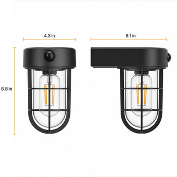 500 Lumen Solar Motion-Activated Outdoor Wall Light, 2-Pack