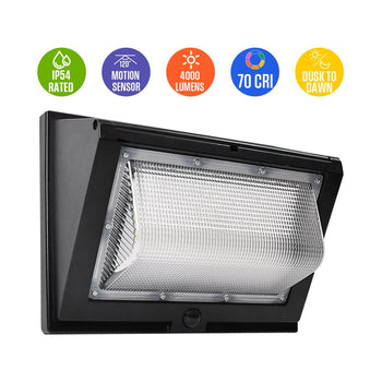 4000 Lumen Solar LED Wall Light with Motion Sensor, 3 CCT