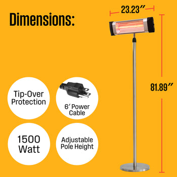 Pole Mounted Infrared Electric Outdoor Heater