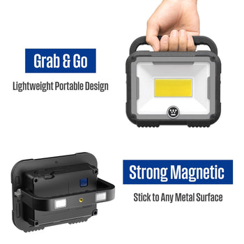 3000-Lumen Portable Rechargeable LED Work Light