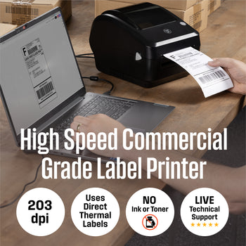 WHTP203e USB Direct Thermal Shipping Label Printer