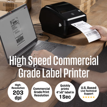 WHTP203e USB Direct Thermal Shipping Label Printer