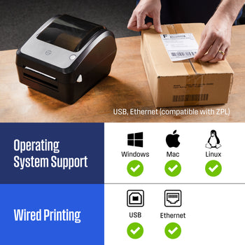 WHTP203e USB Direct Thermal Shipping Label Printer