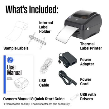 WHTP203e USB Direct Thermal Shipping Label Printer