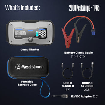 2000A Portable Car Battery Jump Starter Power Bank