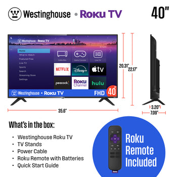 40″ Full HD Smart Roku TV