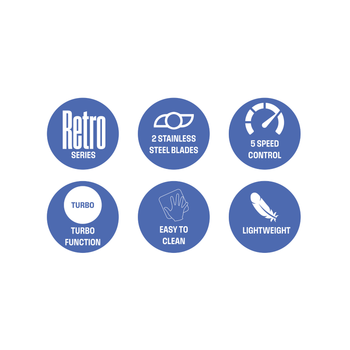 K -Retro Series Hand Blender - Blue