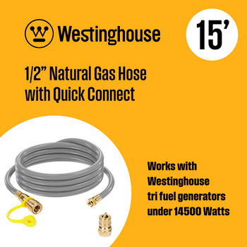 15' Natural Gas Hose: 1/2