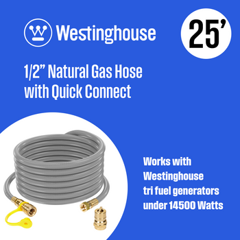 25' Natural Gas Hose: 1/2
