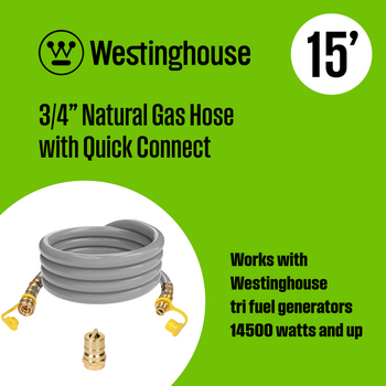 15' Natural Gas Hose: 3/4