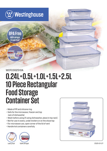 K - Rectangular Food Storage Box Set