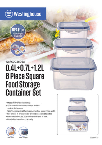 K - Food Storage Box 0.4L, 0.7L, and 1.2L
