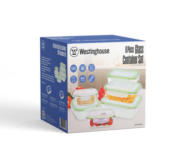 K - 6 Piece Glass Container Set