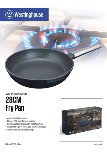 K - 28cm Non-Stick Fry Pan Cool Touch Handle Blue