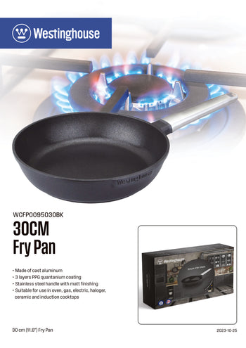 K - Fry Pan with Stainless Steel Handle (Black)