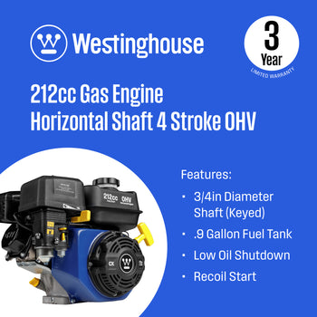 WENG212 212cc 4-Stroke OHV Westinghouse Engine