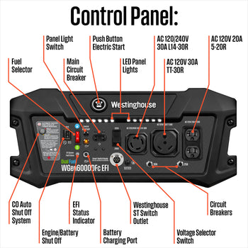 WGen6000DFc EFI - Dual Fuel with CO Sensor