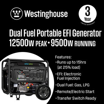 WGen9500DFc EFI - Dual Fuel with CO Sensor